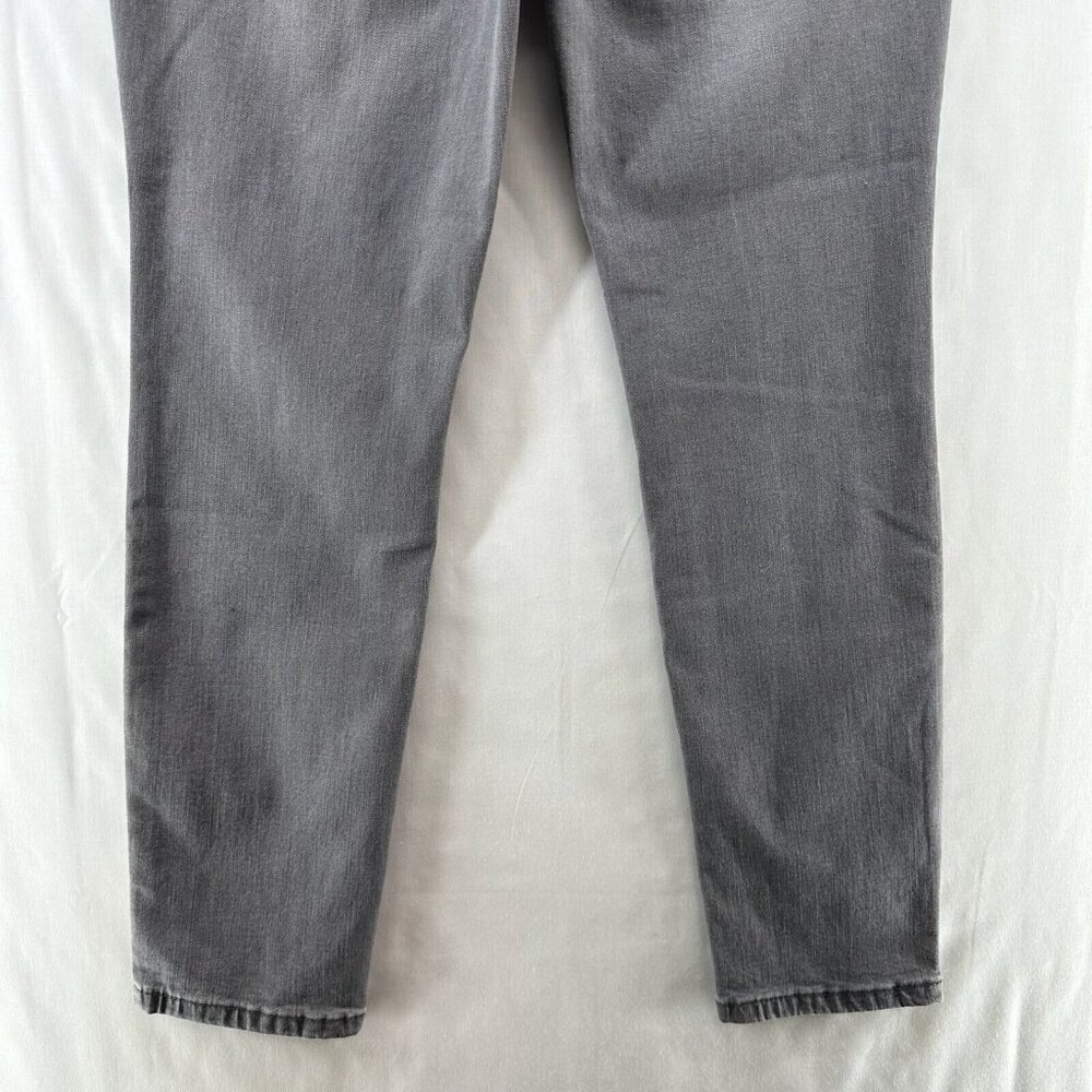 Earl Jeans Womens Size 8 Skinny Ankle Floral Embroidered Light Washed Denim Gray - Picture 6 of 10